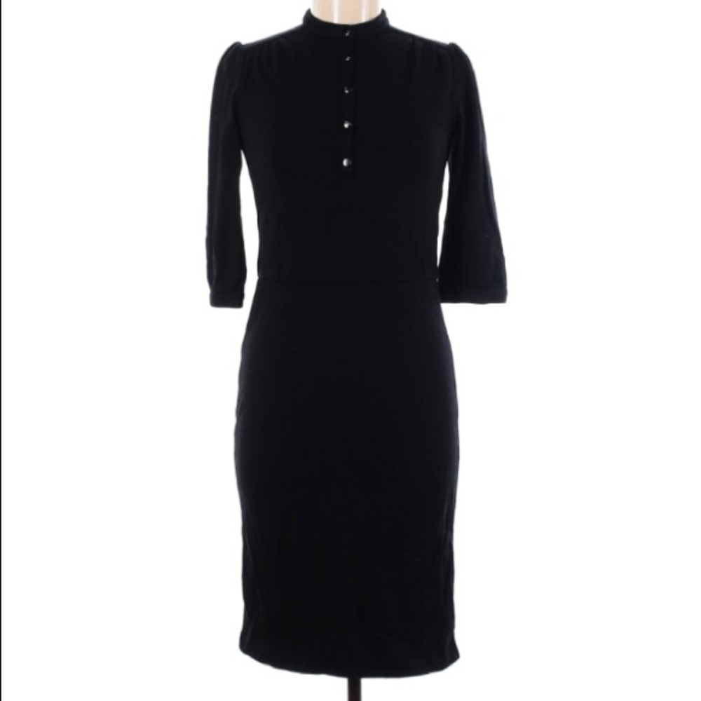 DVF x Scoop Black Long half sleeve t-Shirt Dress woman’s 10